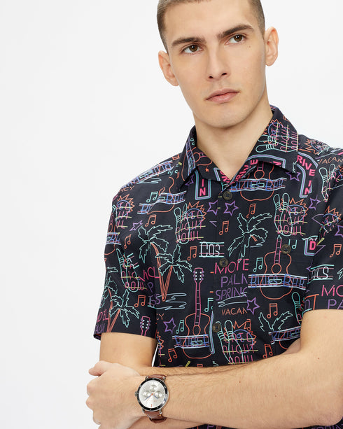 <P>Ss Retro Print Shirt</P>